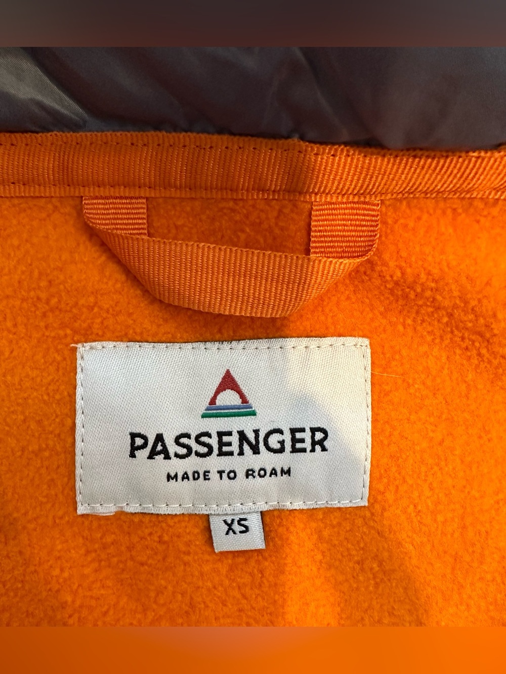 Passenger Fleece Lined Hybrid Anorak Jacket XS Orange Blue Colorblock Hooded - Picture 9 of 16